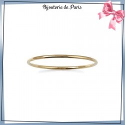 Bracelet jonc plaqué or fil rond - 3 MM - 66 MM