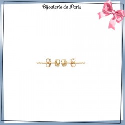 Boucles d'oreilles infini plaqué or et zirconiums