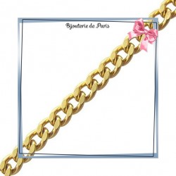 Chaîne gourmette 1.25 mm - 38 cm plaqué or - La Bijouterie de Paris
