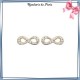 Boucles d'oreilles infini plaqué or et zirconiums - La Bijouterie de Paris