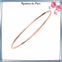 Bracelet jonc plaqué or rose fil rond - 2 MM - 66 MM