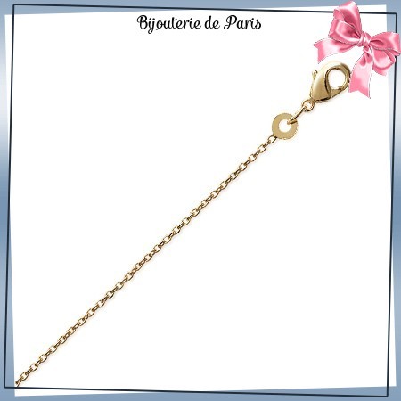Chaîne cheville maille forçat plaqué or - La Bijouterie de Paris