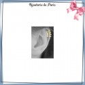 Bague d'oreille 4 anneaux plaqué or et 4 zirconiums