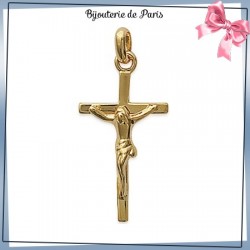 Crucifix plaqué or - La Bijouterie de Paris
