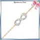 Bracelet infini plaqué or et zirconiums - La Bijouterie de Paris
