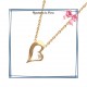 Collier coeur plaqué or strass - La Bijouterie de Paris
