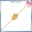 Bracelet nuage plaqué or