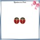 Boucles d'oreilles coccinelles plaqué or - La Bijouterie de Paris