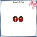 Boucles d'oreilles coccinelles plaqué or