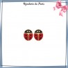 Boucles d'oreilles coccinelles plaqué or - La Bijouterie de Paris