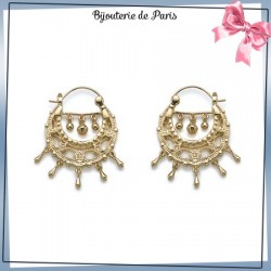Créoles savoyardes étoiles plaqué or - La Bijouterie de Paris