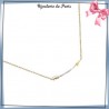 Collier flèche plaqué or et zirconiums - La Bijouterie de Paris