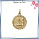 Pendentif zodiaque verseau rond plaqué or - La Bijouterie de Paris