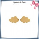 Boucles d'oreilles puce nuage plaqué or
