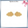 Boucles d'oreilles puce nuage plaqué or - La Bijouterie de Paris